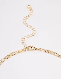 Gold Figaro Chain Necklace