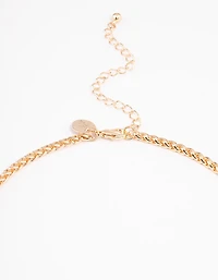 Gold Wheat Chain Necklace