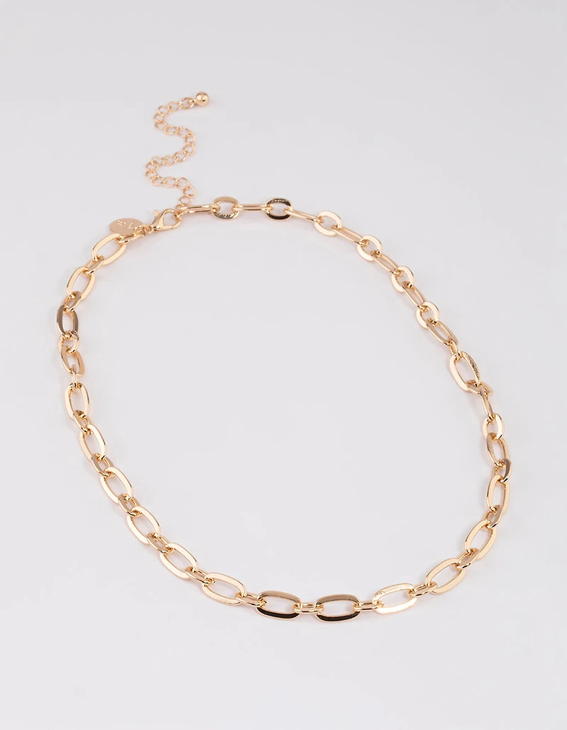 Gold Chain Link Necklace