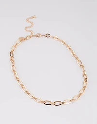 Gold Chain Link Necklace