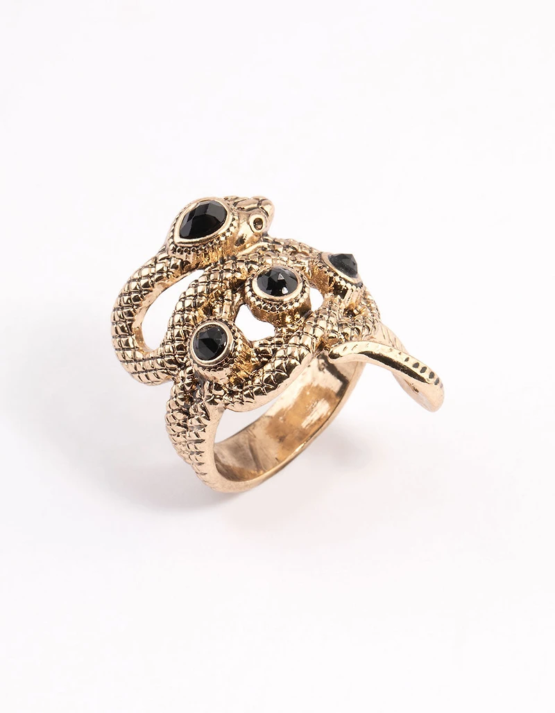 Black Wrap Snake Ring