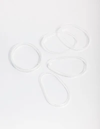 Clear Plastic Mini Hair Elastics 60pk