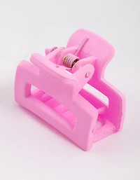 Pink Mini Rectangle Claw Clip