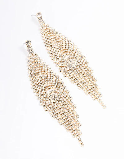 Gold Chain Waterfall Earrings