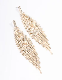 Gold Chain Waterfall Earrings