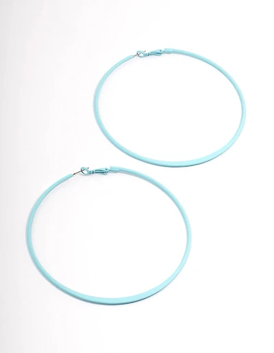 Coated Felt Edge Hoop Earrings 9cm