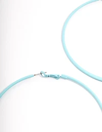 Coated Felt Edge Hoop Earrings 9cm