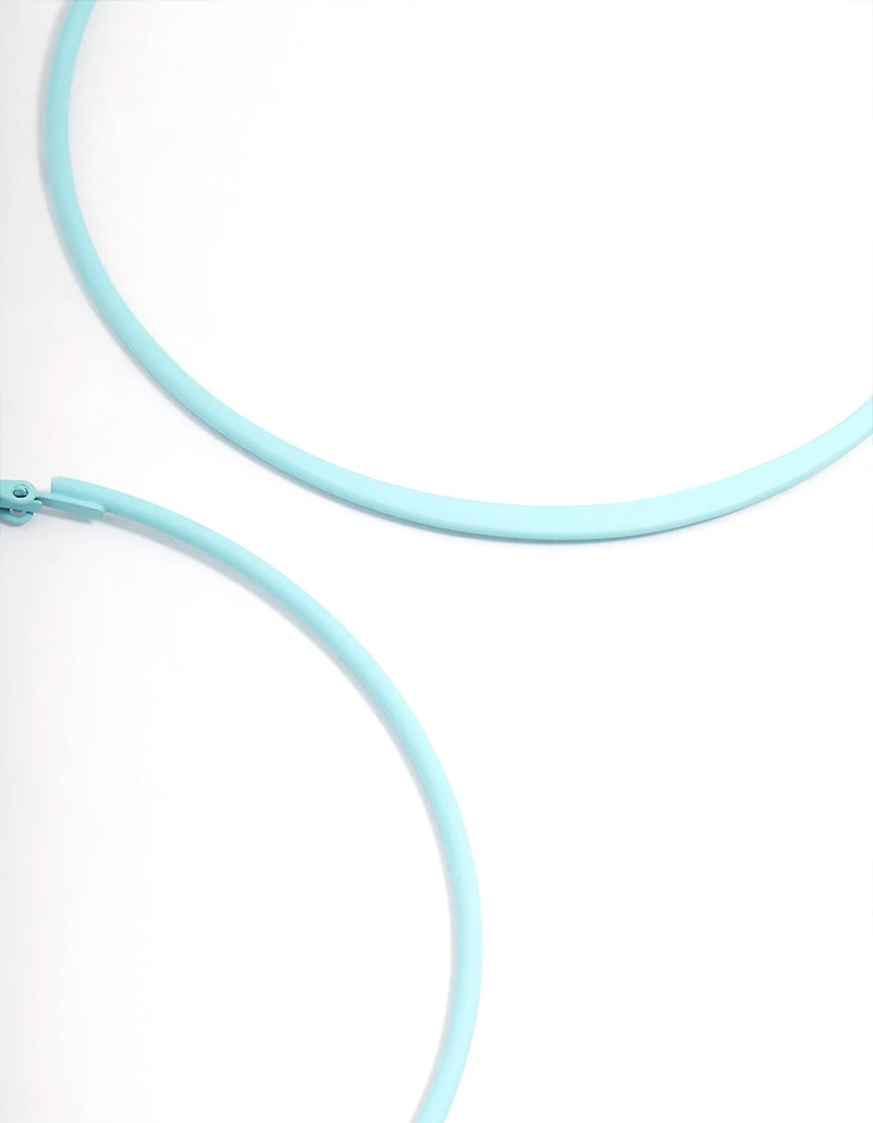 Coated Felt Edge Hoop Earrings 9cm