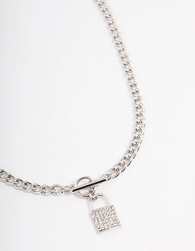 Silver Locket Pendant Necklace