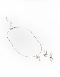 Silver Dolphin Jewellery Set