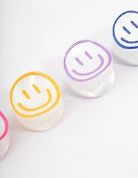 Acrylic Smiley Claw Clips 4-Pack
