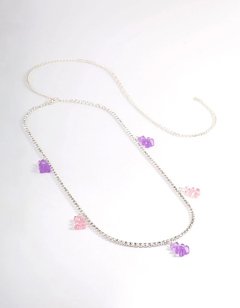 Silver Gummy Bear Charm Belt