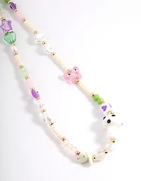 Mushroom Pearl Phone Charm