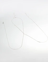 Silver Diamante Cross Body Chain