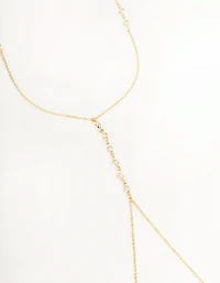 Gold Cubic Zirconia Centre Body Chain