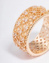 Gold Filigree Band Ring