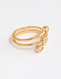 Bague multi-formes plaquée or