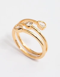 Bague multi-formes plaquée or