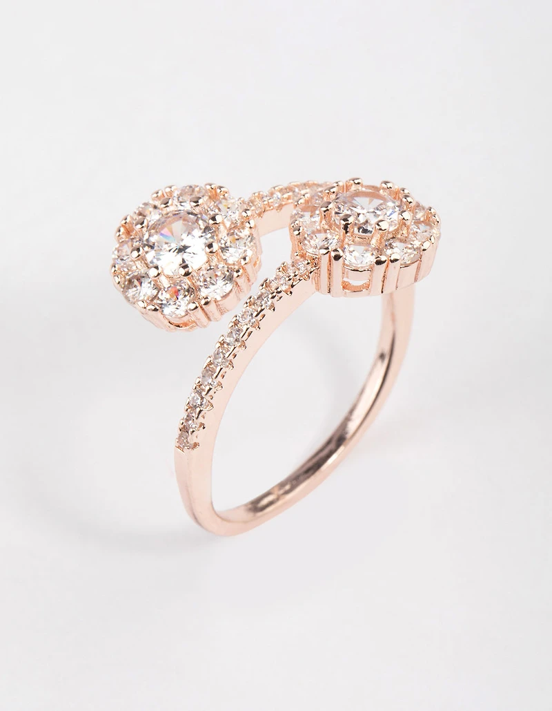 Rose Gold Round Double Wrap Ring
