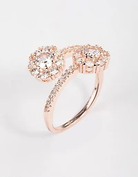Rose Gold Round Double Wrap Ring