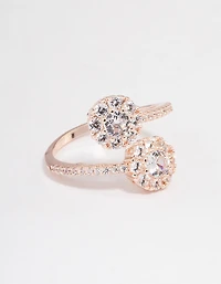 Rose Gold Round Double Wrap Ring