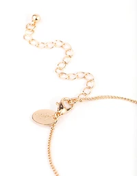 Gold Classic Diamante Cross Necklace Pack
