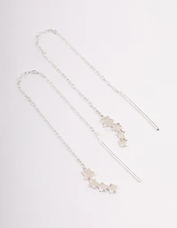 Sterling Silver Star Threader Earrings