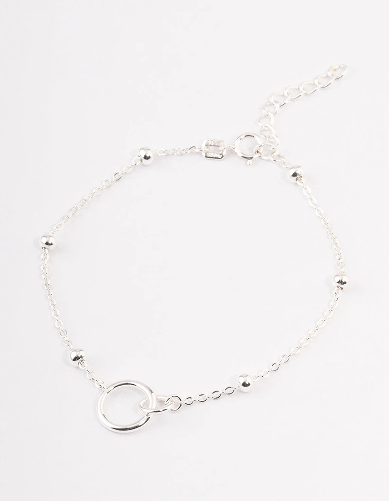 Sterling Silver Linked Circle Bracelet