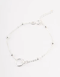 Sterling Silver Linked Circle Bracelet