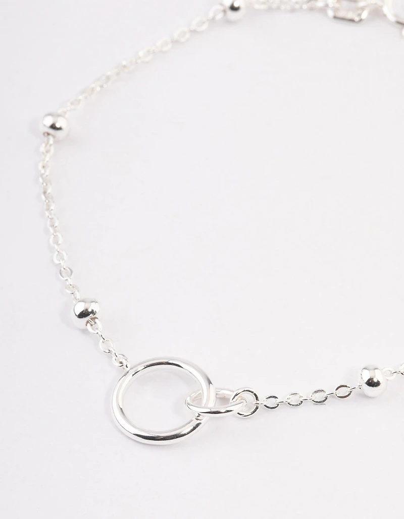 Sterling Silver Linked Circle Bracelet