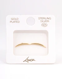 Gold Plated Sterling Silver Climber Earrings
