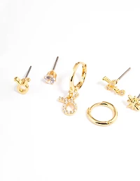 Empileurs d’oreilles en signe stellaire du Taureau plaqués or