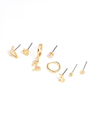 Gold Plated Capricorn Star Sign Ear Stackers