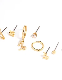 Gold Plated Capricorn Star Sign Ear Stackers