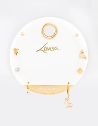 Gold Plated Capricorn Star Sign Ear Stackers