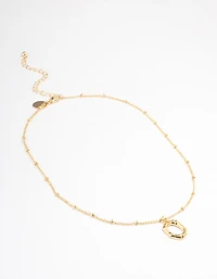 Letter 'O' Gold Plated Bamboo Initial Necklace