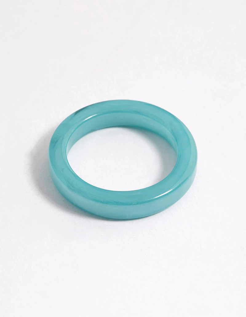 Blue Matte Band Ring