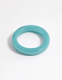 Blue Matte Band Ring