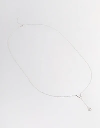 Sterling Silver Butterfly Cubic Zirconia Necklace