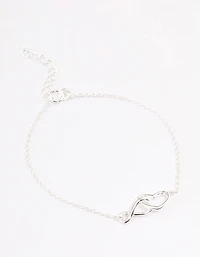 Sterling Silver Heart & Infinity Bracelet