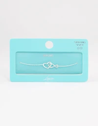 Sterling Silver Heart & Infinity Bracelet