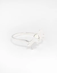 Sterling Silver Double Butterfly Ring