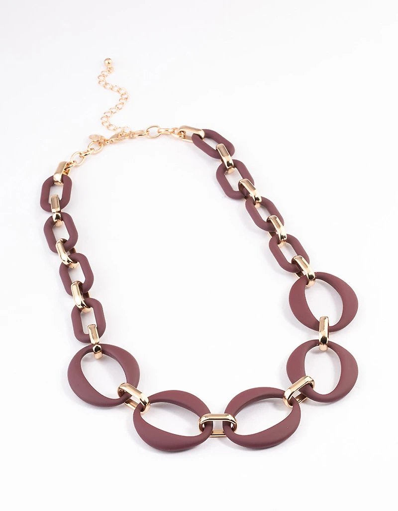 Collier ovale mixte en or