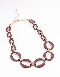 Collier ovale mixte en or