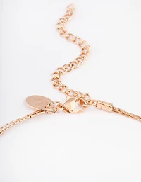 Gold Triple Row Mixed Circle Beaded Necklace