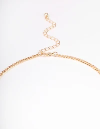 Gold Mixed Beaded Long Necklace