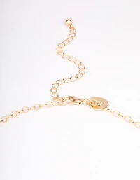 Gold Mixed Leaf Long Necklace