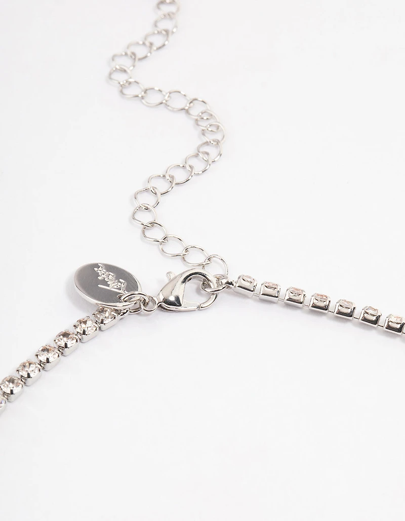 Silver Love Cupchain Choker