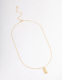Gold Plated Triple Star Bar Necklace