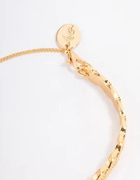 Gold Plated Twisted Weave Wrist Cuff